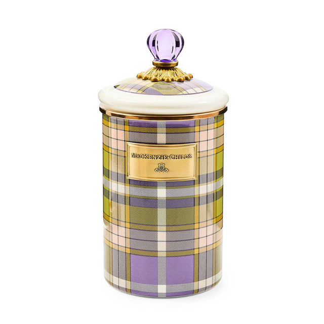 Mackenzie-Childs Tartan Violet Large Canister