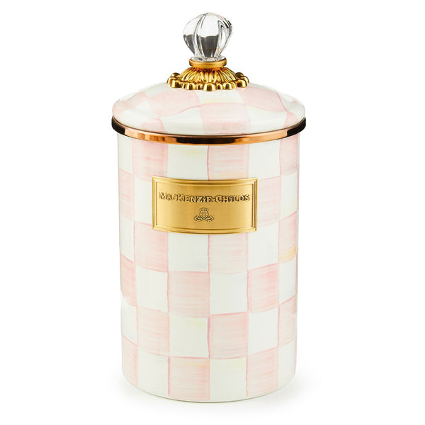 Mackenzie-Childs Rosy Check Large Canister – David Shuttle Ltd