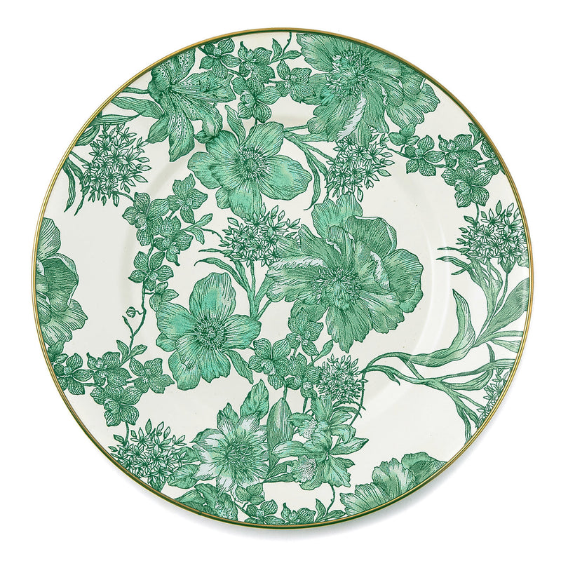 Mackenzie-Childs Emerald English Garden Dinner Plate