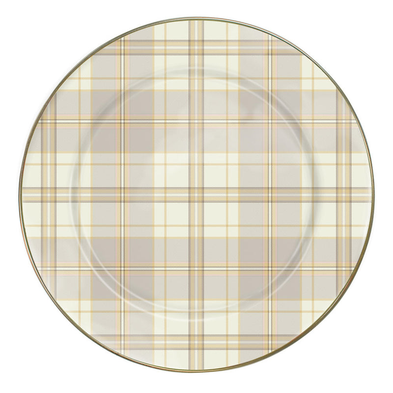 Mackenzie-Childs Mocha Check Dinner Plate