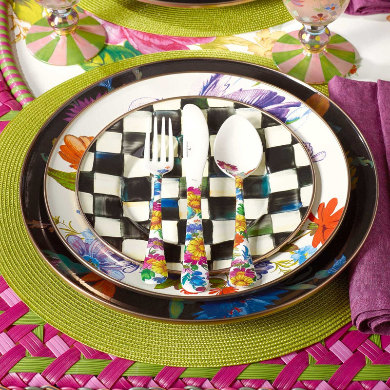 Mackenzie-Childs Flower Market Enamel Dinner Plate #4