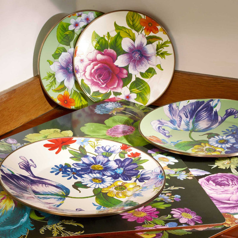 Mackenzie-Childs Flower Market Enamel Dinner Plate #6