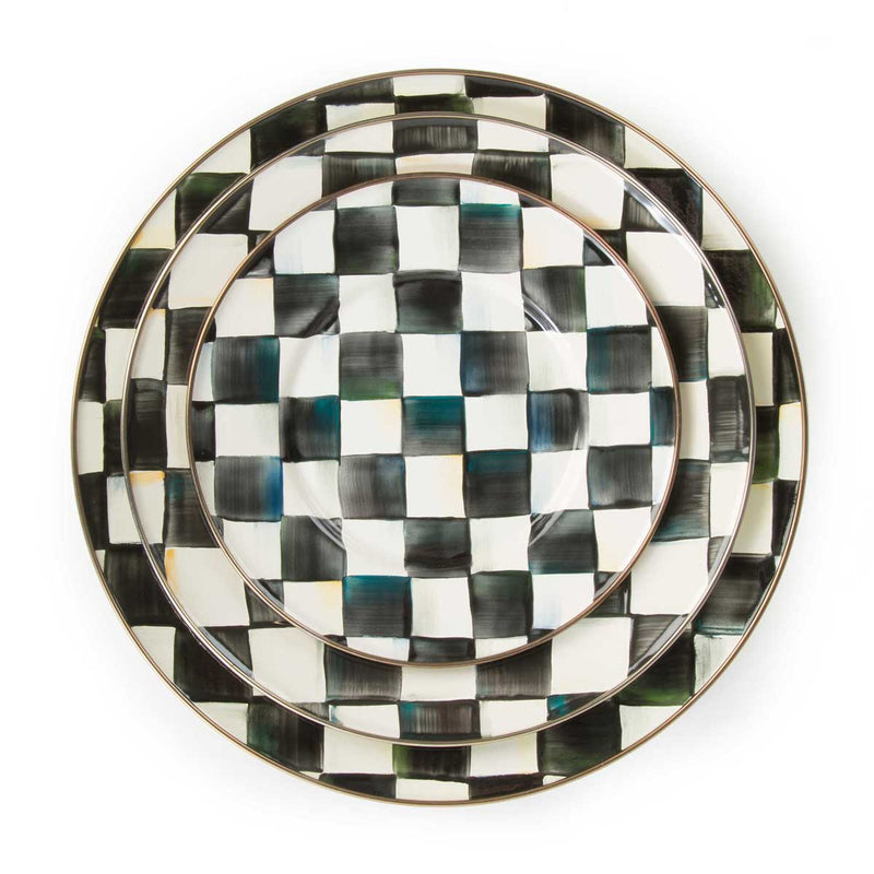Mackenzie-Childs Courtly Check Enamel Dinner Plate #2