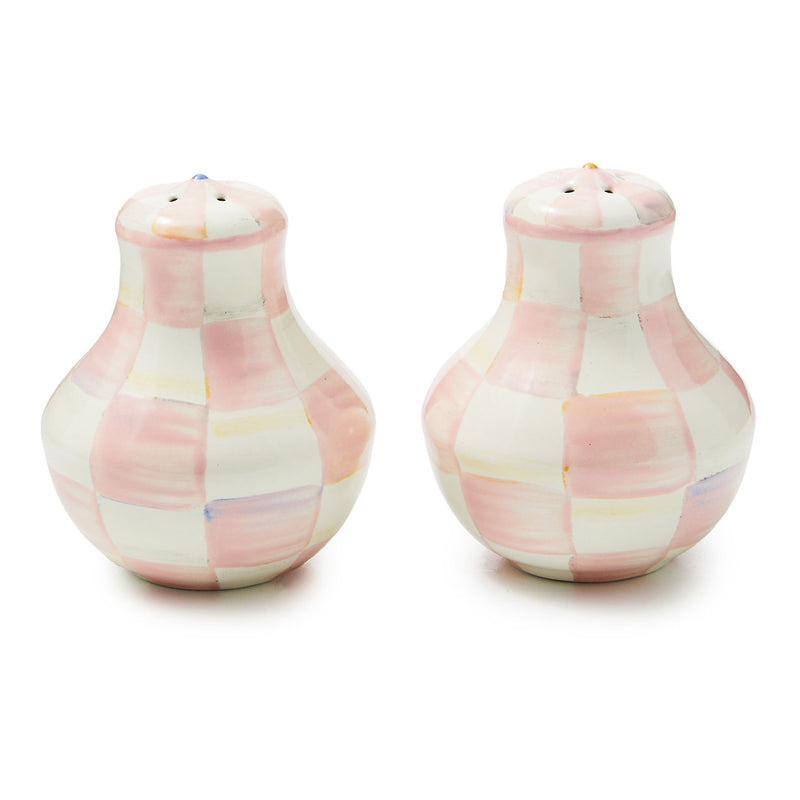 Mackenzie-Childs Rosy Check Salt & Pepper Shakers