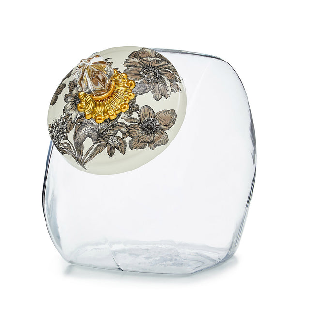 Mackenzie-Childs Sterling English Garden Cookie Jar