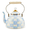 Mackenzie-Childs Sky Check 3 Quart Tea Kettle