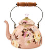 Mackenzie-Childs Wild Rose Mauve 3 Quart Tea Kettle