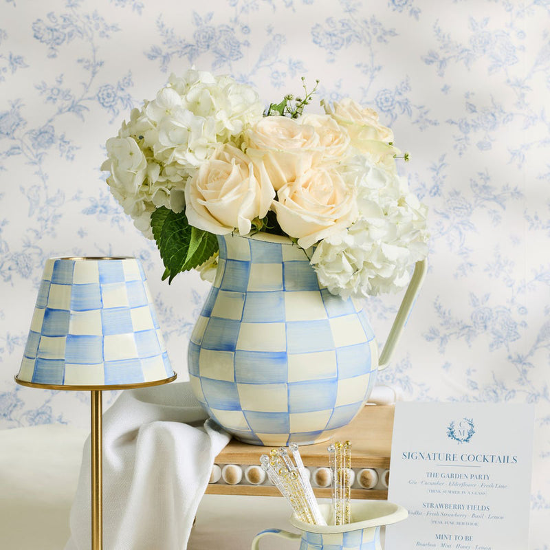 Mackenzie-Childs Sky Check Pitcher