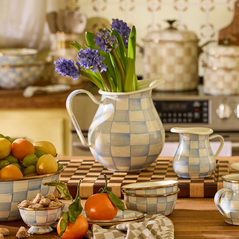Mackenzie-Childs Sky Check Pitcher