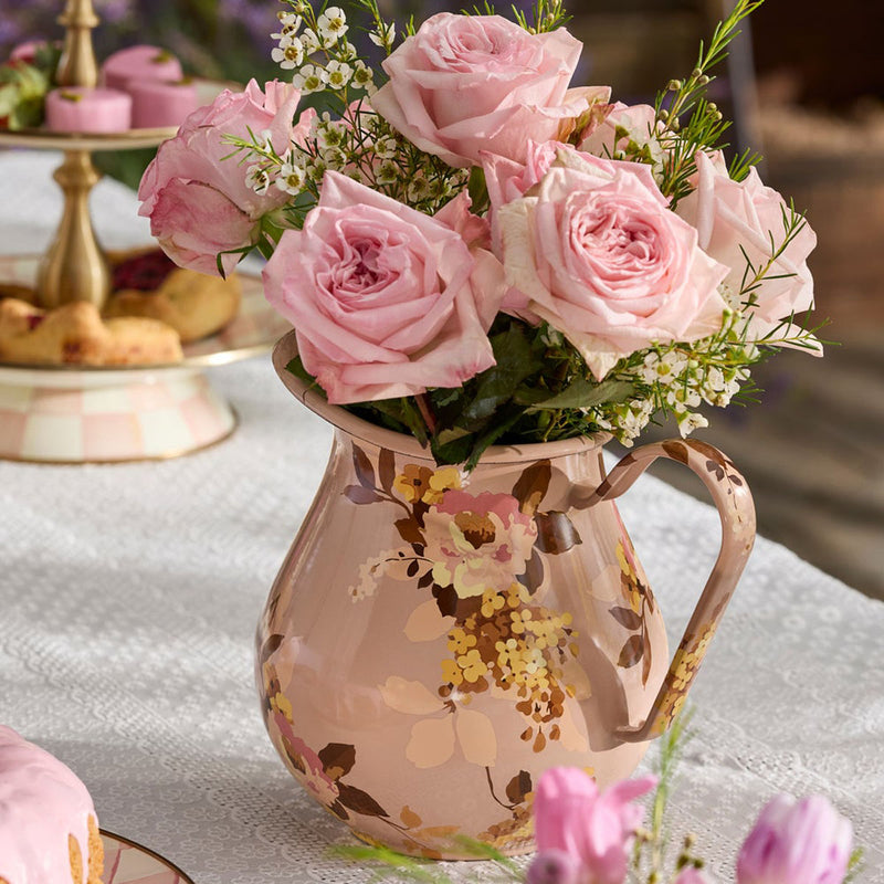 Mackenzie-Childs Wild Rose Mauve Pitcher