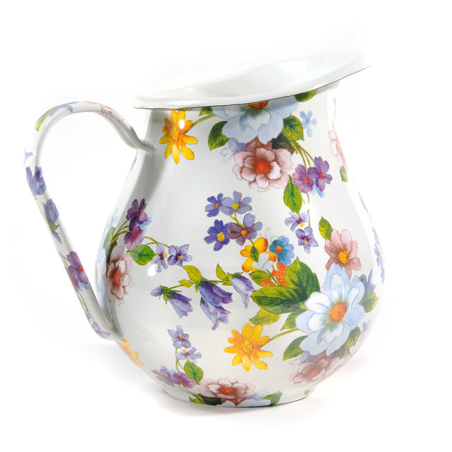 Mackenzie-Childs White Flower Market Pitcher