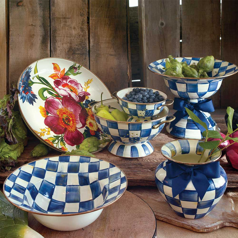 Mackenzie-Childs Royal Check Colander