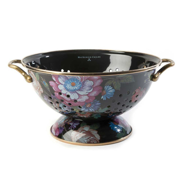 Mackenzie-Childs Flower Market Colander Large, Black