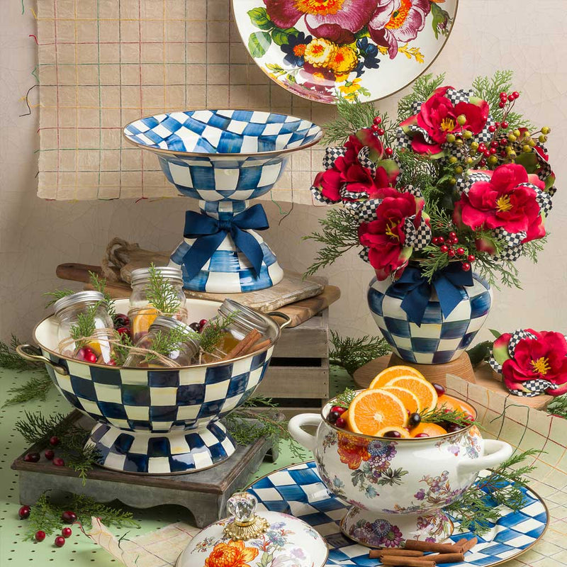 Mackenzie-Childs Royal Check Everything Bowl