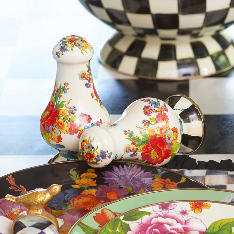 Mackenzie-Childs Flower Market Large Salt & Pepper Shakers