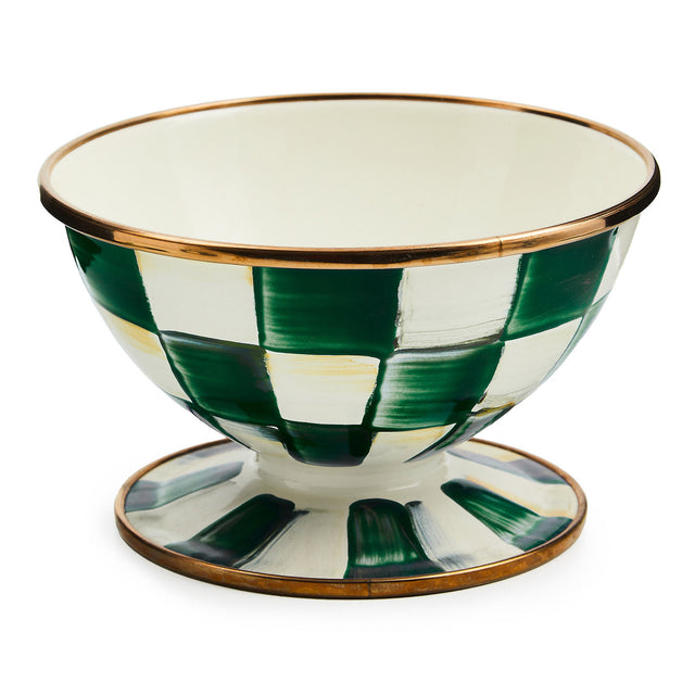 Mackenzie-Childs Emerald Check Ice Cream Dish