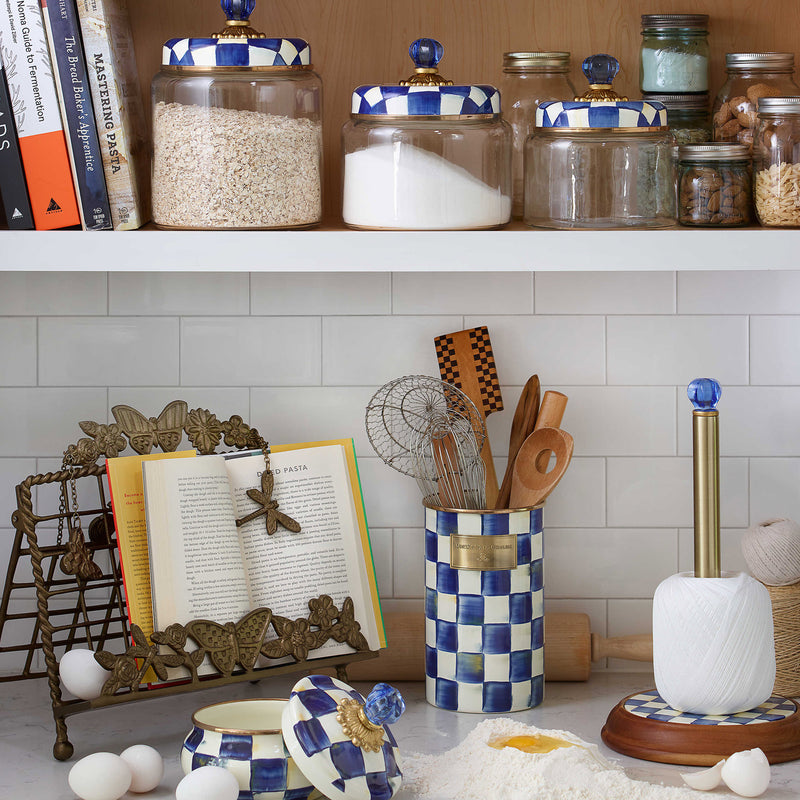 Mackenzie-Childs Royal Check Medium Kitchen Canister