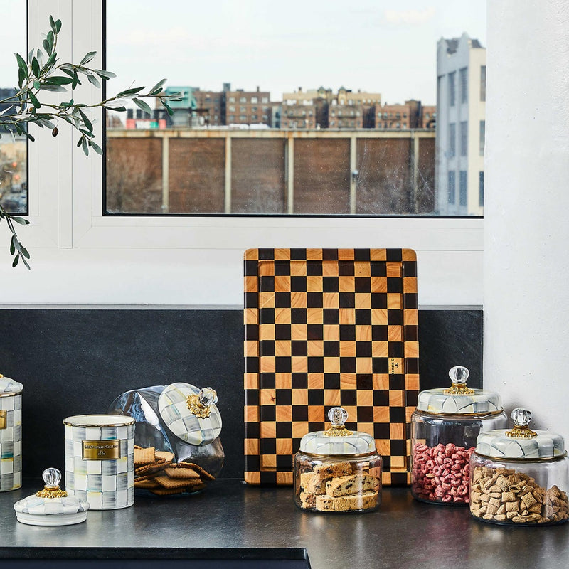 Mackenzie-Childs Sterling Check Kitchen Canister