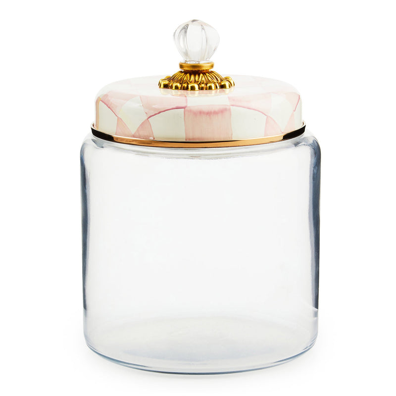 Mackenzie-Childs Rosy Check Kitchen Canister, Large