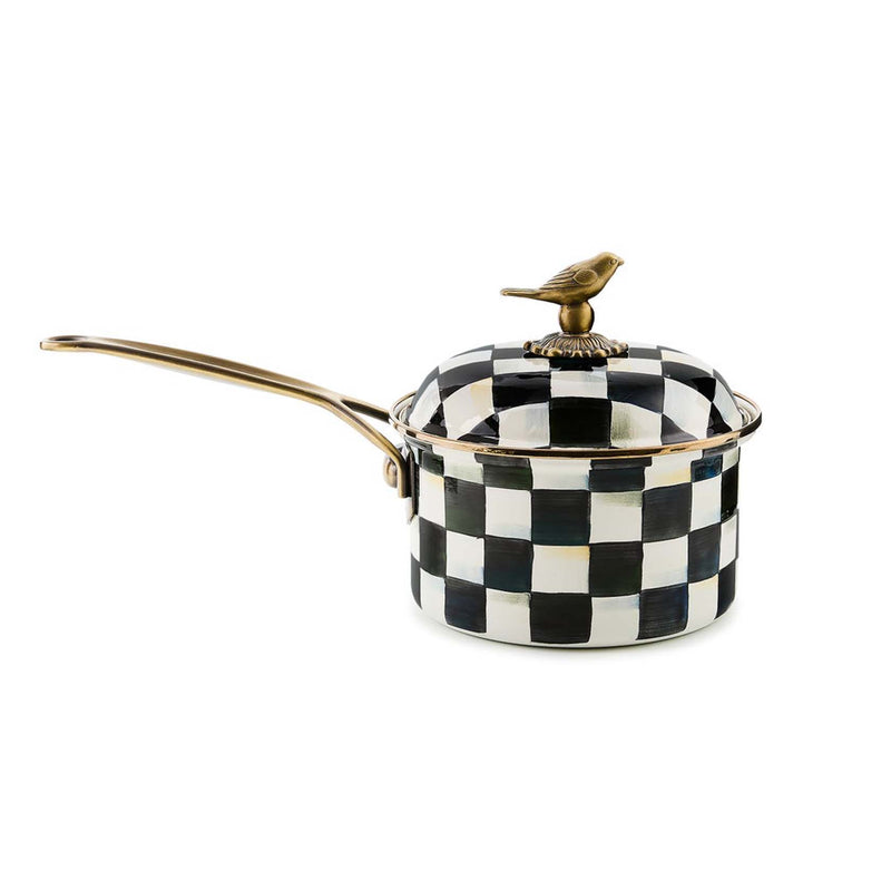 Mackenzie-Childs Courtly Check 2.5 Quart Saucepan