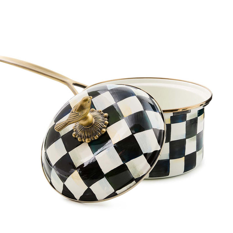 Mackenzie-Childs Courtly Check 2.5 Quart Saucepan