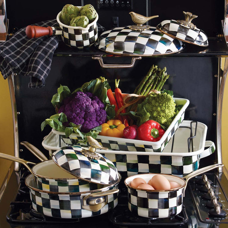 Mackenzie-Childs Courtly Check 3 Quart Saute Pan