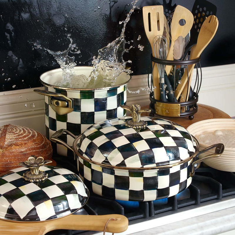 Mackenzie-Childs Courtly Check 5 Quart Casserole