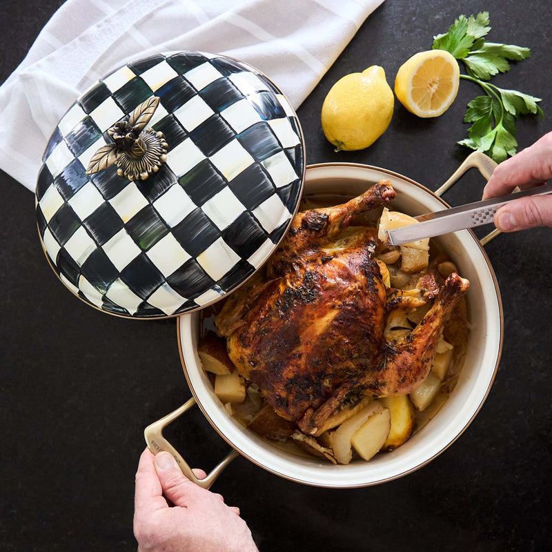 Mackenzie-Childs Courtly Check 5 Quart Casserole