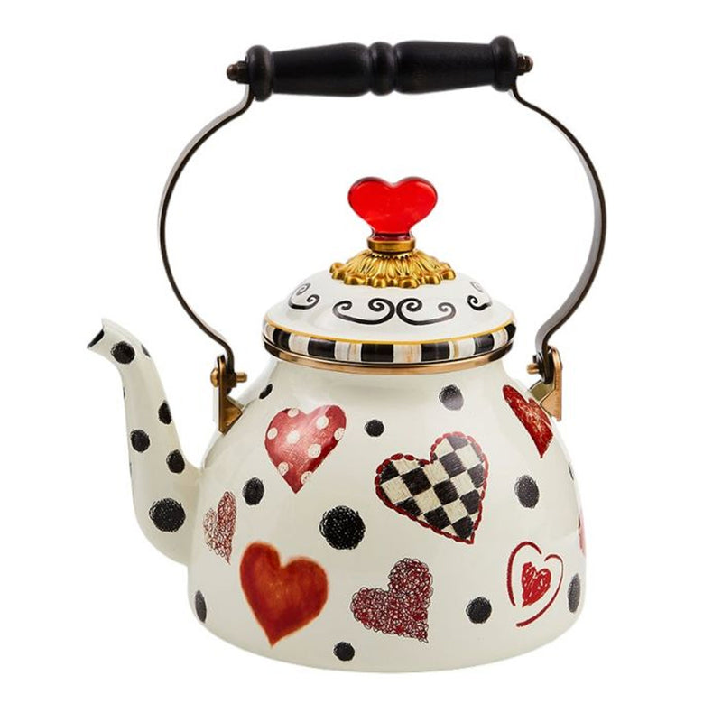 Mackenzie-Childs Love 2 Quart Tea Kettle