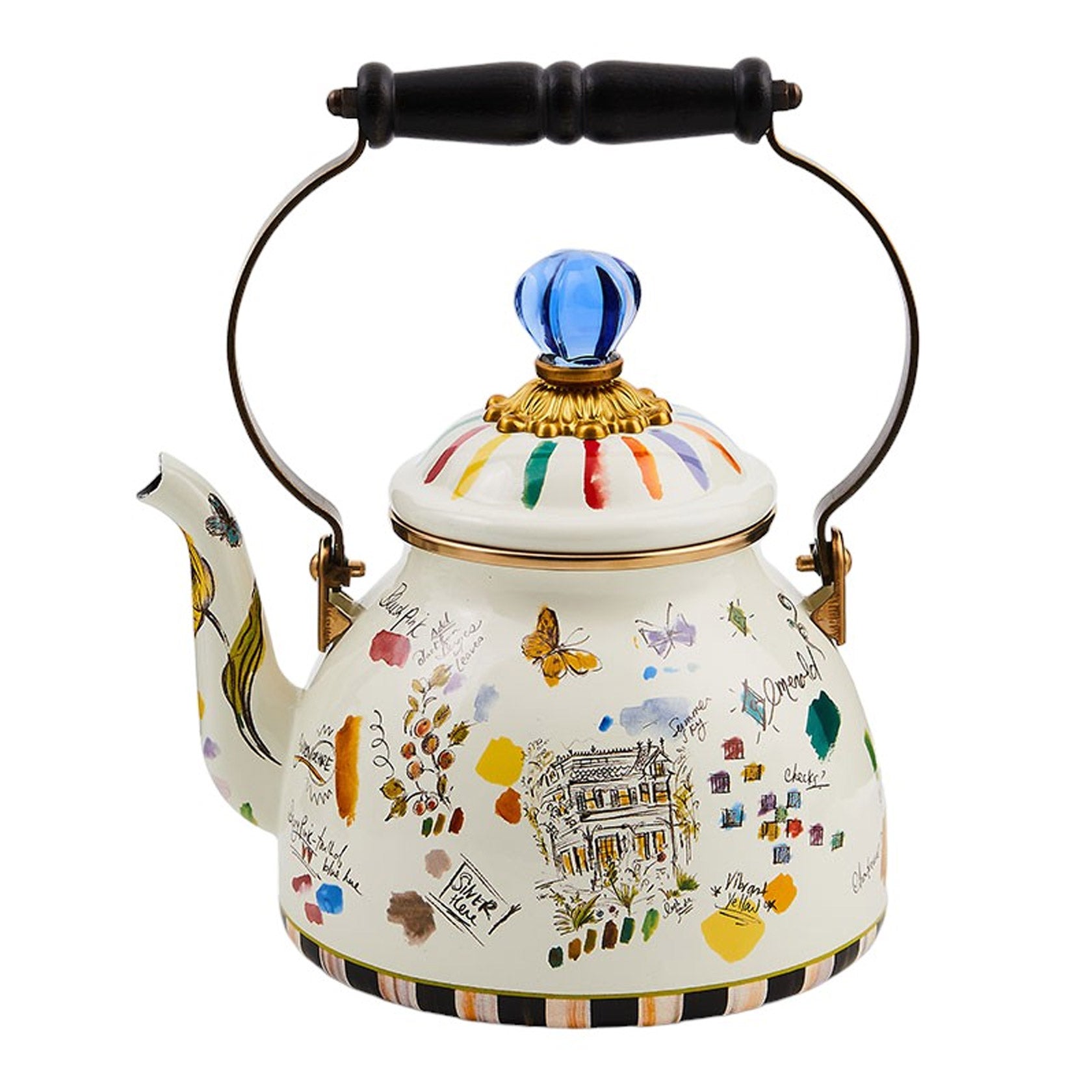 Mackenzie Childs Sketchbook 2 Quart Tea Kettle – David Shuttle Ltd