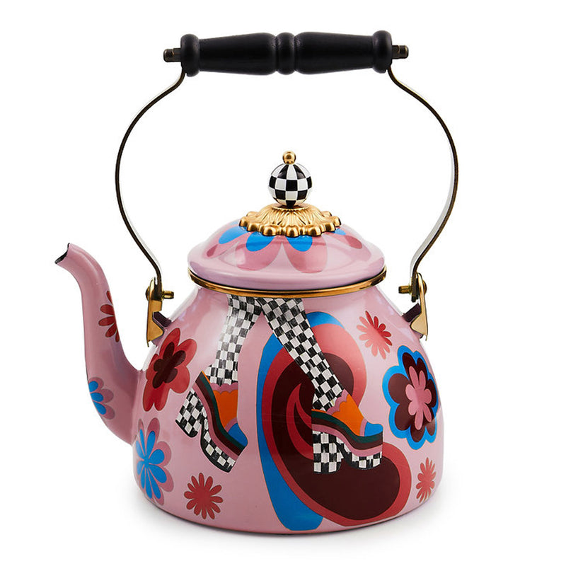Mackenzie-Childs Go Go 2 Quart Tea Kettle