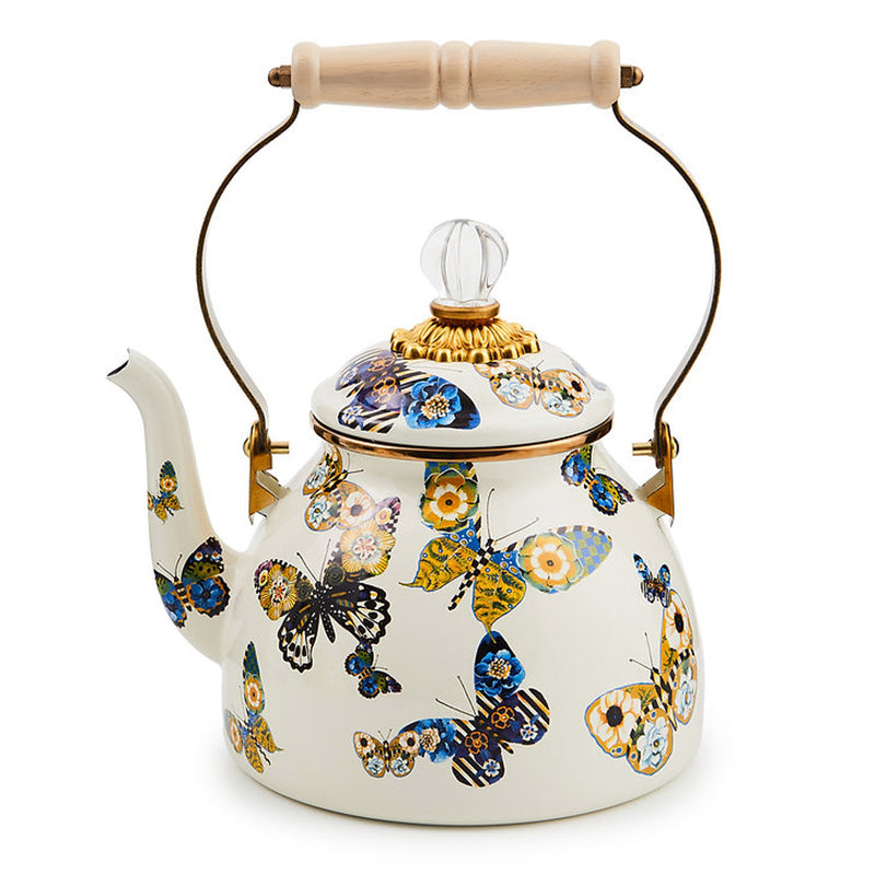 Mackenzie-Childs Butterfly 2 Quart Tea Kettle
