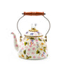 Mackenzie-Childs Wildflowers Enamel 2 Qt Tea Kettle, Pink