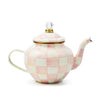 Mackenzie-Childs Rosy Check 4 Cup Teapot