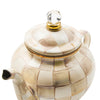 Mackenzie-Childs Mocha Check 4 Cup Teapot