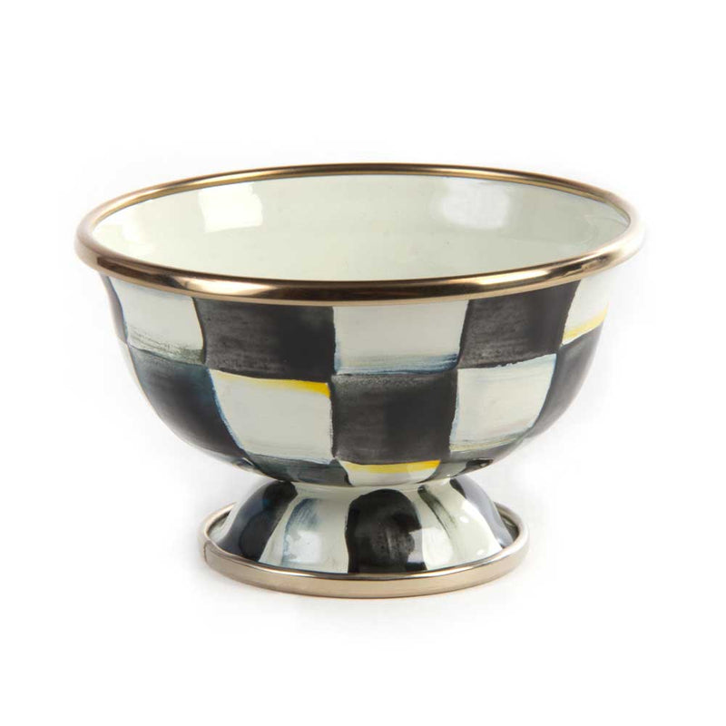 Mackenzie Childs Courtly Check Enamel Little Sugar Bowl #1