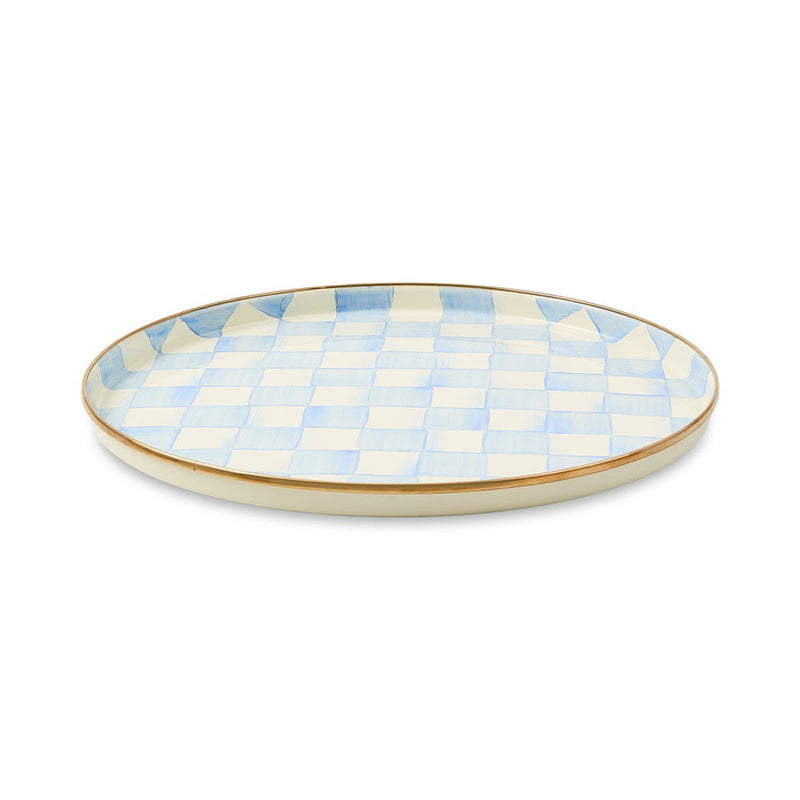 Mackenzie-Childs Sky Check Round Tray