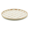 Mackenzie-Childs Mocha Check Enamel Round Tray