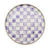 Mackenzie Childs Violet Check Round Tray