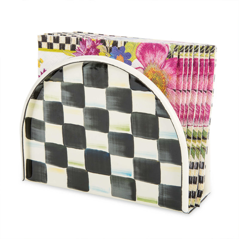 Mackenzie- Childs Courtly Check Enamel Napkin Holder #2
