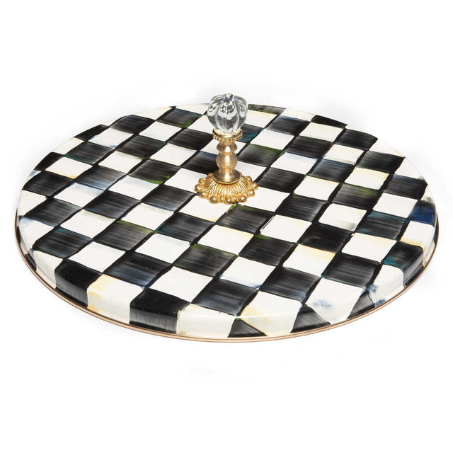 Mackenzie-Childs Courtly Check Enamel Cheese Course
