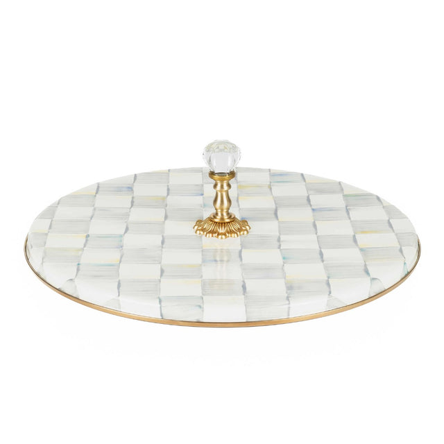 Mackenzie-Childs Sterling Check Enamel Cheese Course
