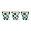 Mackenzie-Childs Emerald Check Herb Pots, Set of 3