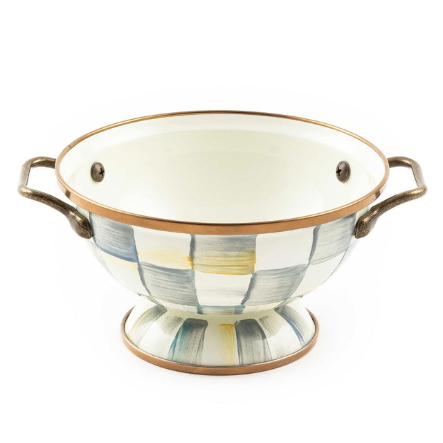 Mackenzie-Childs Sterling Check Enamel Simply Anything Bowl
