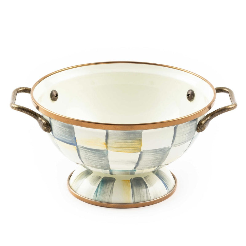 Mackenzie-Childs Sterling Check Enamel Simply Anything Bowl
