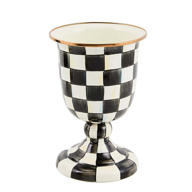 Mackenzie-Childs Courtly Check Pedestal Vase