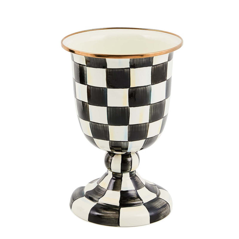 Mackenzie-Childs Courtly Check Pedestal Vase