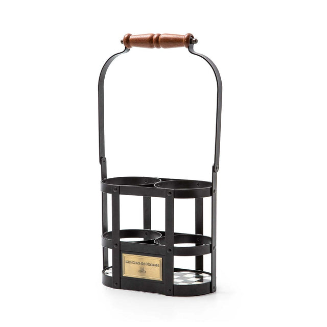 Mackenzie-Childs Courtly Check Wine Carrier
