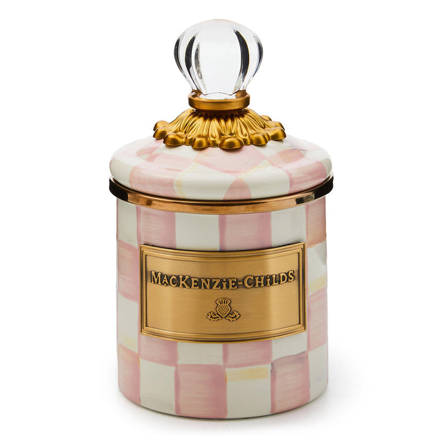 Mackenzie-Childs Rosy Check Mini Canister