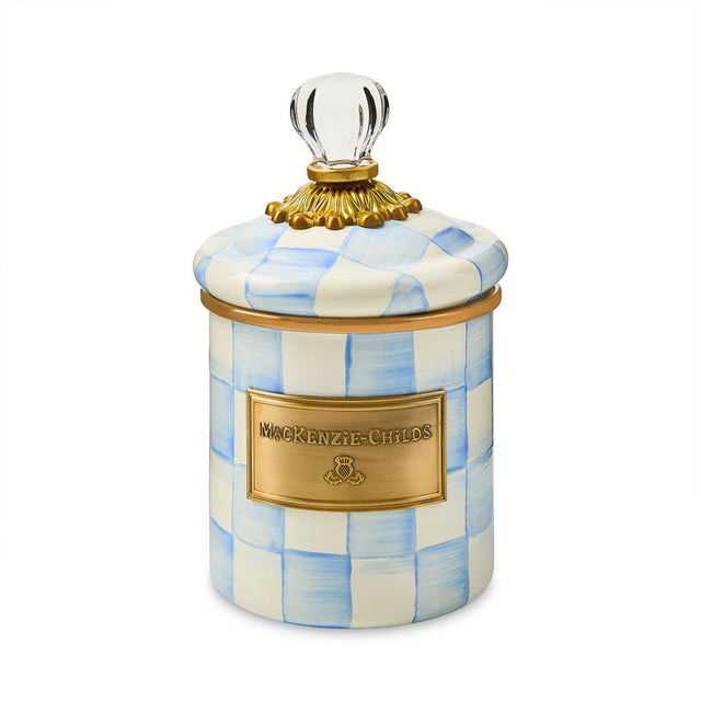 Mackenzie-Childs Sky Check Demi Canister